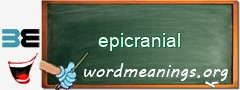 WordMeaning blackboard for epicranial